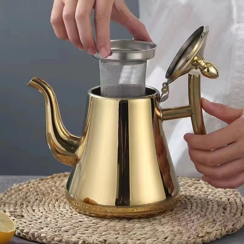 Coffee Tea Leaf - Чайник из полированной нержавеющей стали 1