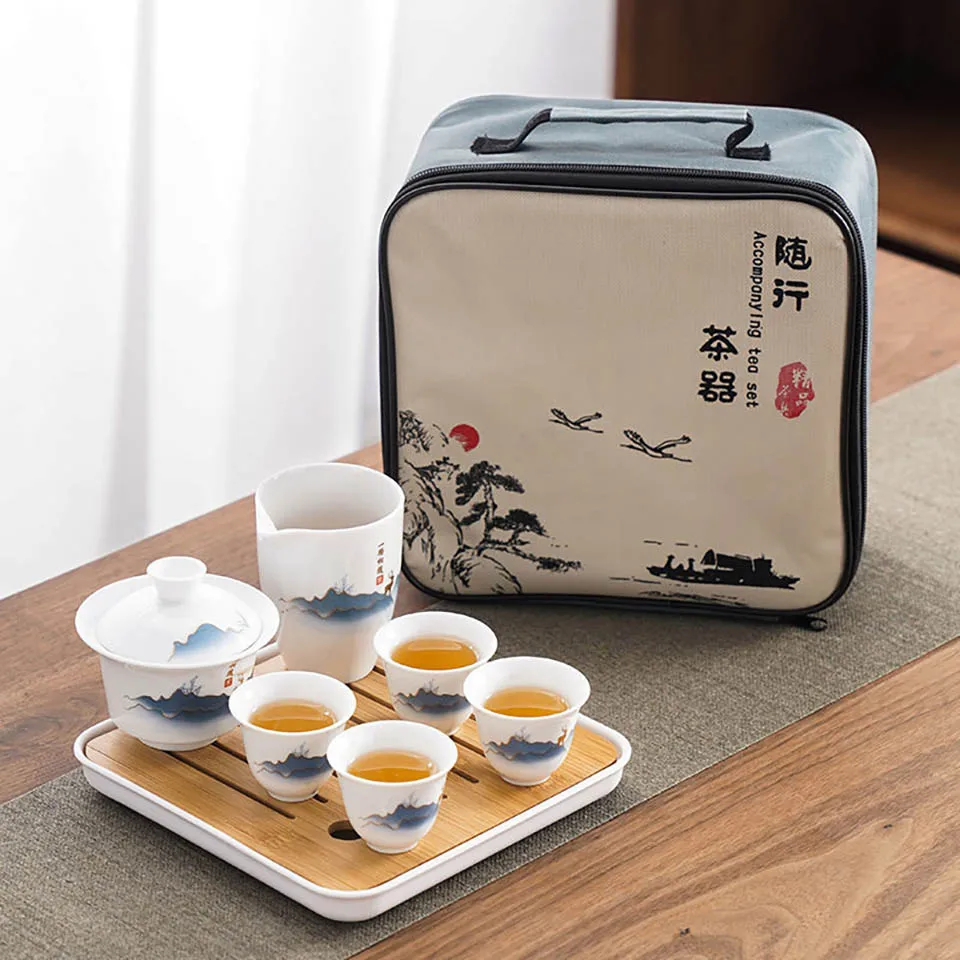 Gongfu Tea Set - Керамический китайский чайный сервиз кунг-фу, подходит
