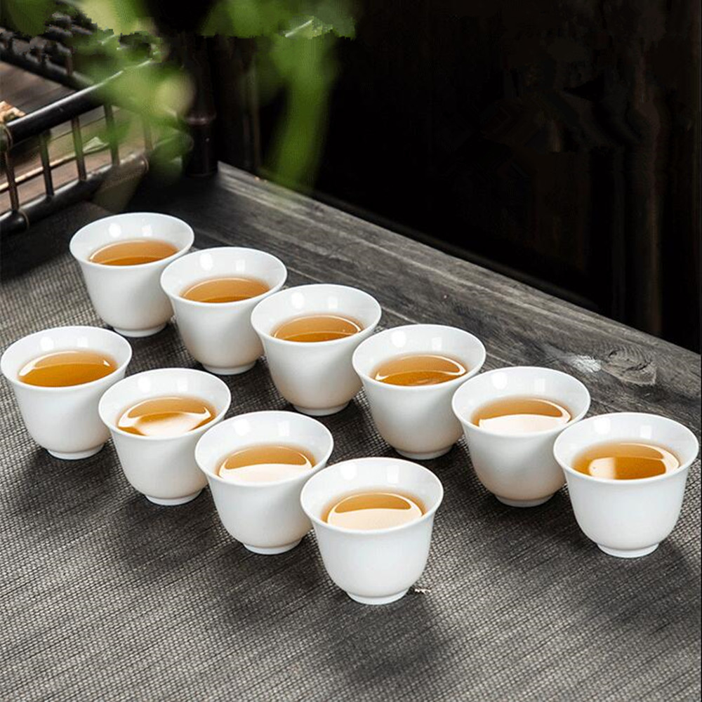 Gongfu Tea Set - 10 шт./упаковка, керамические чайные чашки ручной