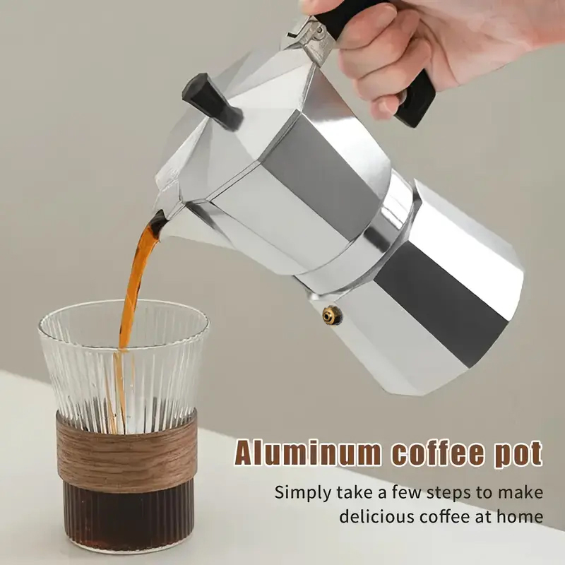 Coffee Tea Drinks - Классическая алюминиевая мока-кофеварка 50-300 мл для