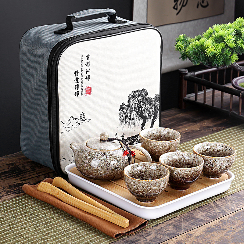 С дорожным пакетом, 4 чашки, к – обзор и цена Gongfu Tea Set