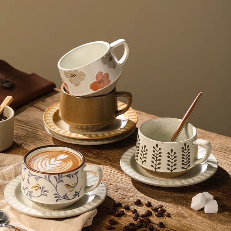 Керамическая чашка в стиле рет – обзор и цена Coffee Tea Sugar Set