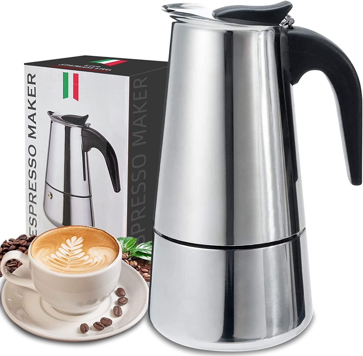 4/6/9 чашек Moka Pot Caffe Mac – обзор и цена Coffee Tea Drinks