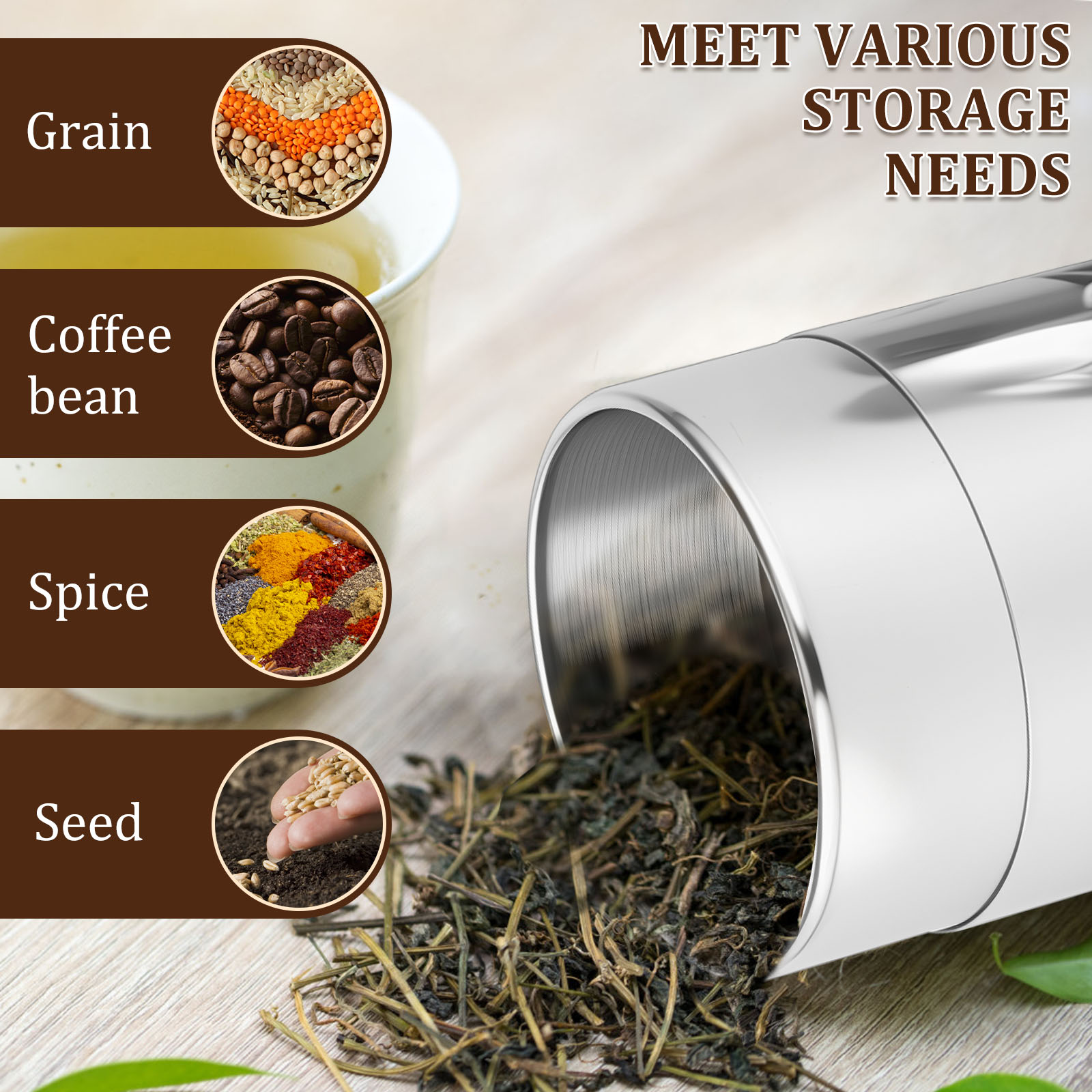 Банки из нержавеющей стали с ч – обзор и цена Coffee Tea Leaf