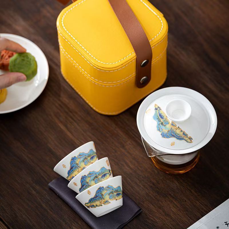 Дорожный чайный набор из белог – обзор и цена Gongfu Tea Set